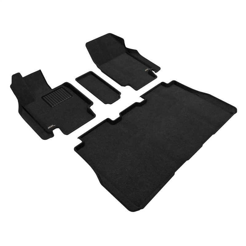 Tesla Cybertruck Floor Mat Set - Front and Rear - 3D MAXpider - Elegant Series - Black - `24-`26